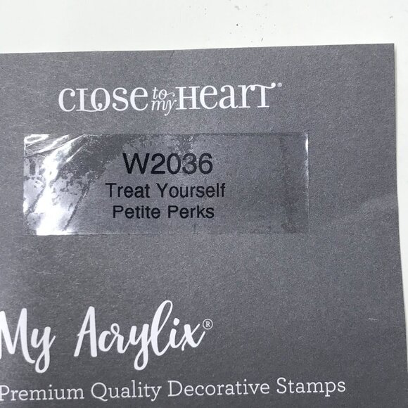 NEW Close To My Heart CTMH Mini Stamp Set W2036 Treat Yourself Petite perks - Picture 3 of 4